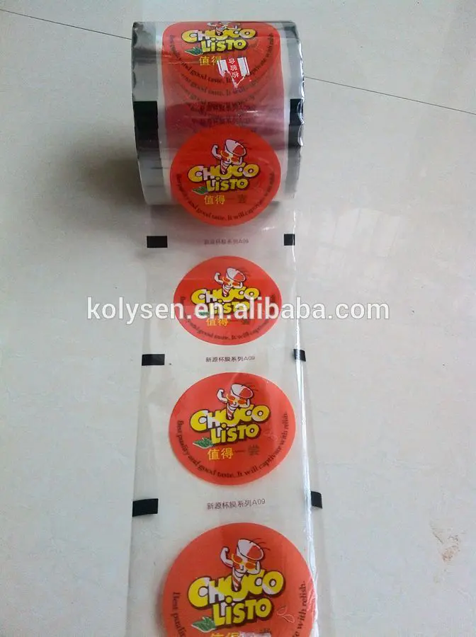 Custom water resistance bubble tea cup sealing film Jelly Cup Sealing Roll Film China supplier