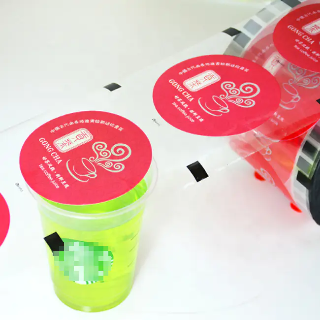 china manufacturer Custom printed food grade Coated PP Heat Seal Plastic Cups Packaging jelly cup sealing roll film