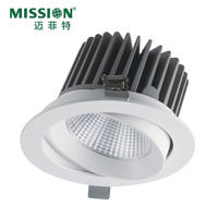 New Design commercialModern 45w 56w COBAluminium Adjustable RoundLed Ceiling Light