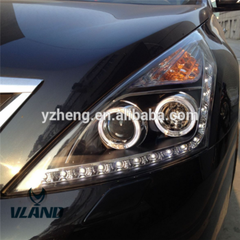 VLAND factory accessory for Car Headlight for TIANA LED Head light for 2008 2009 2010 2011 2012with angel eyes+LED DRL
