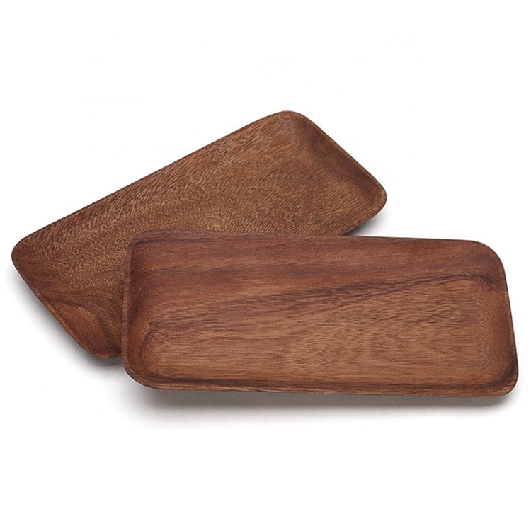 custom nordic style eco-friendly delicate rustic serving trays wood 24.8x12.8x2cm