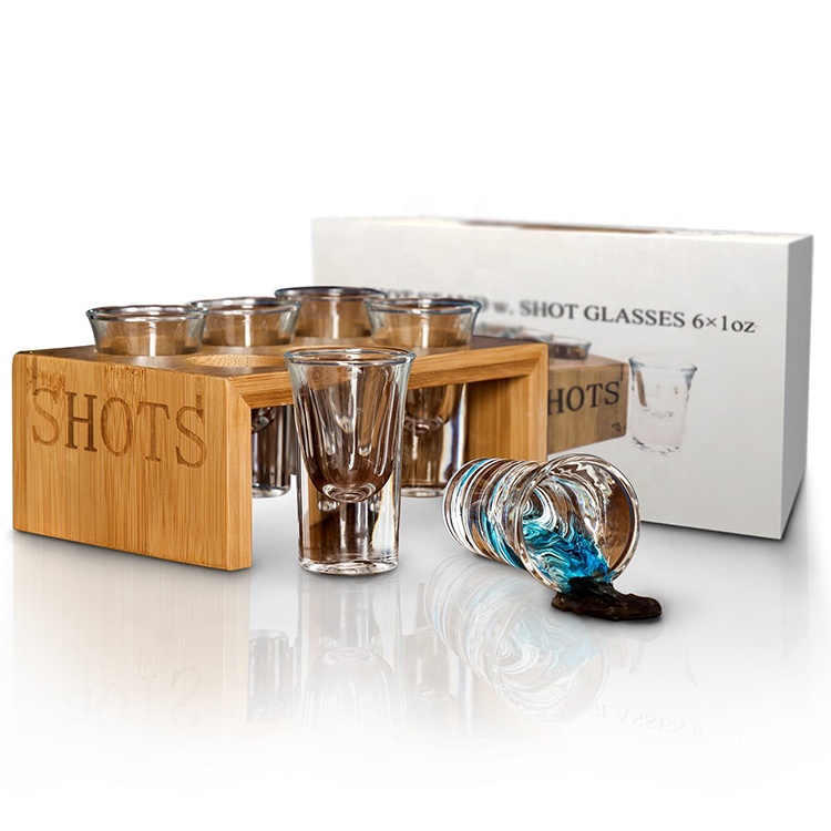 VIP service wooden shot glass tray with high quality