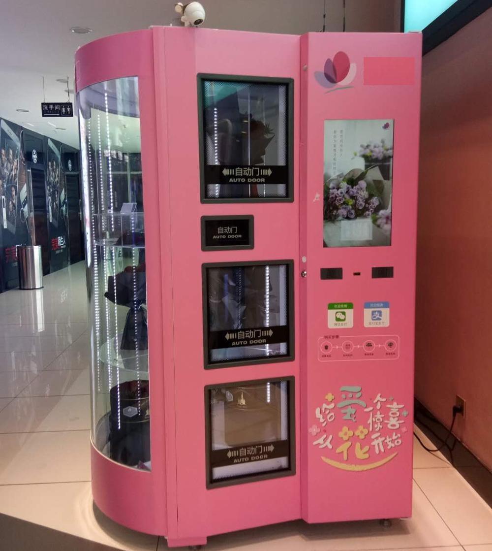 fresh flower vending machine with cooling
