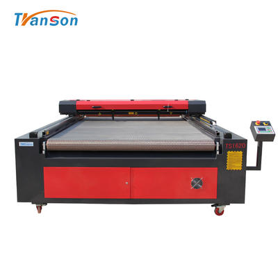 CNC 1600*2000mm laser fabric leather carving cutting machine price safety cutter 90W laser glass tube