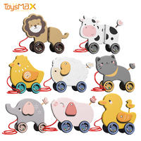 Good quality baby guidance toy cartoon drag pull string toy