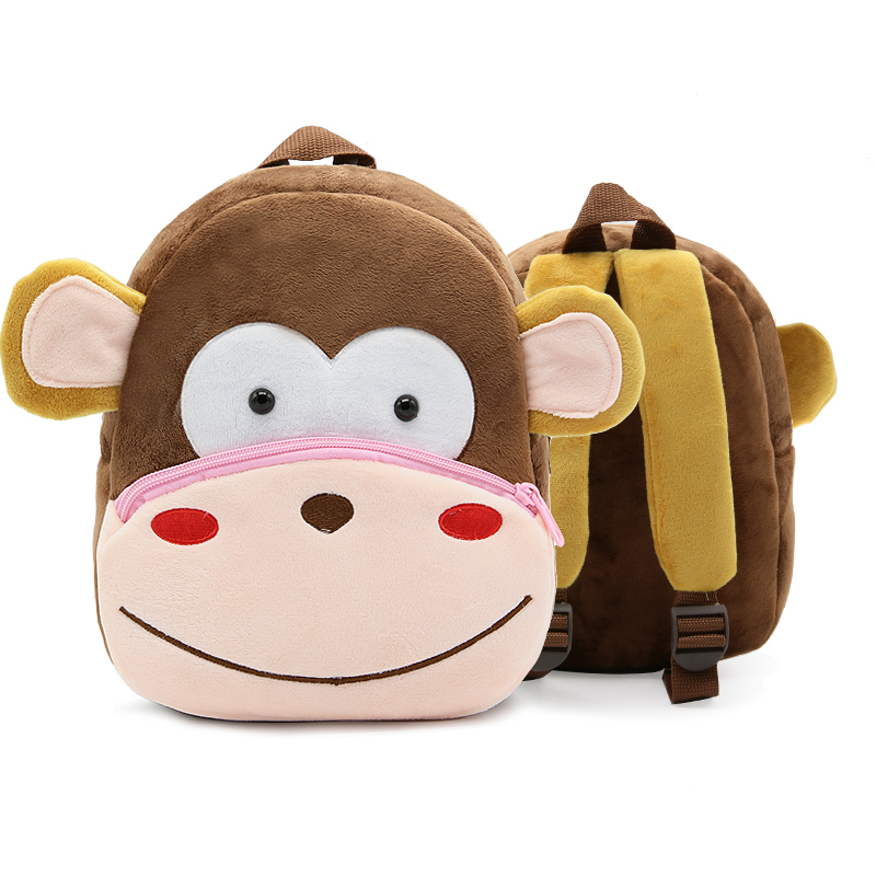 mochilas New Kawaii Stuffed Plush Kids Baby Toddler School Bags Backpack Kindergarten Schoolbag for Girls Boys 3D Cartoon Animal Backpack