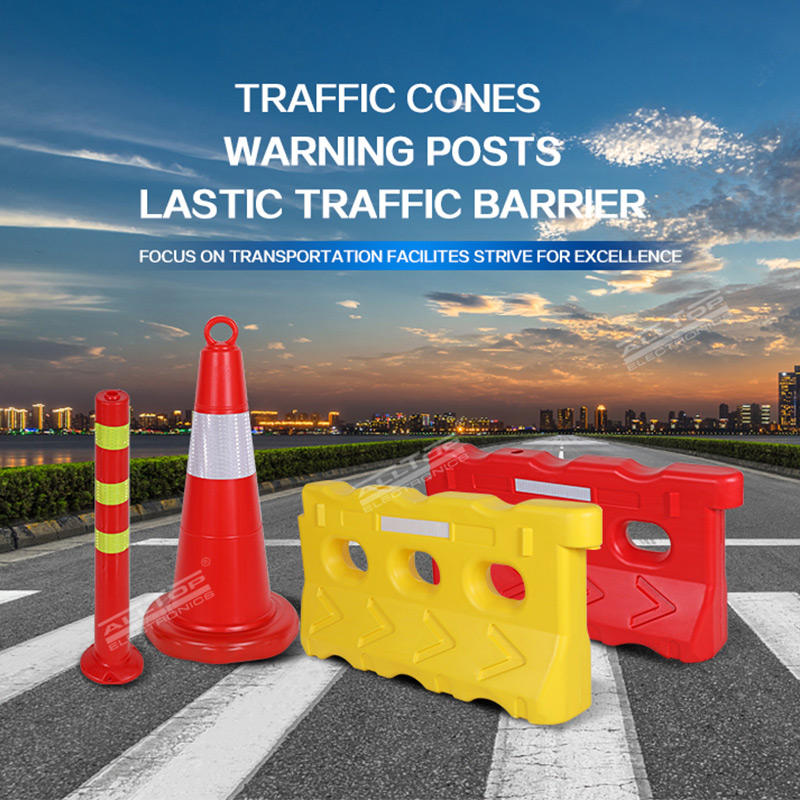 High quality warning sign traffic safety PE reflective flexible road warning post