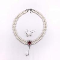 Ladies' Freshwater Pearl Ruby Jewelry Long Necklace With Kaulakoru