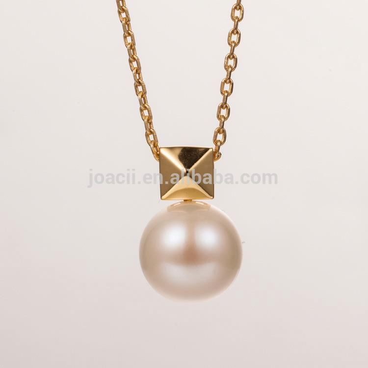 18K Gold Chain Women Freshwater Pearl Necklace