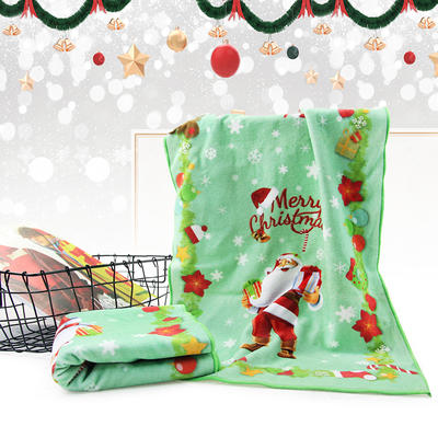 Factory Price 100% Cotton digital Printed Christmas Face Towel Set for Kids Gift with Design