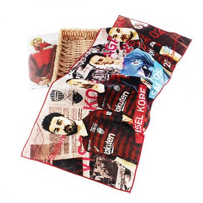OEM PrintedCotton face Towels with Picture for TravelSwimming