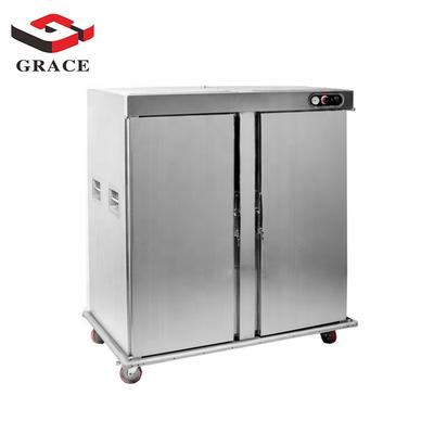 Commercial Hotel Kitchen Equipment Heated Holding Food Warmer Cart Series Cabinet With Two Doors