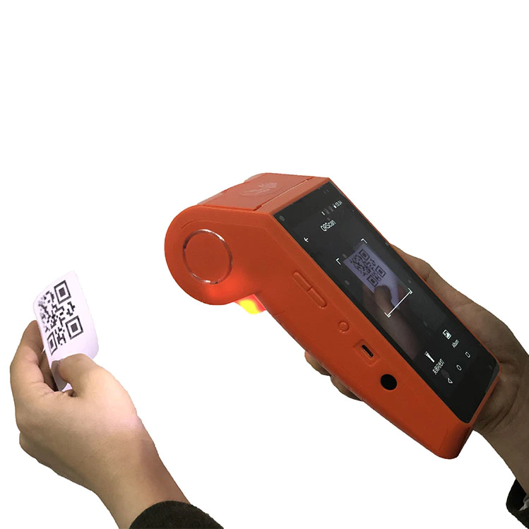 Handheld Smart 4G Mobile Payment Android Touch Screen POS Device With 58mm Thermal Receipt Printer Barcode Point Of Sale System