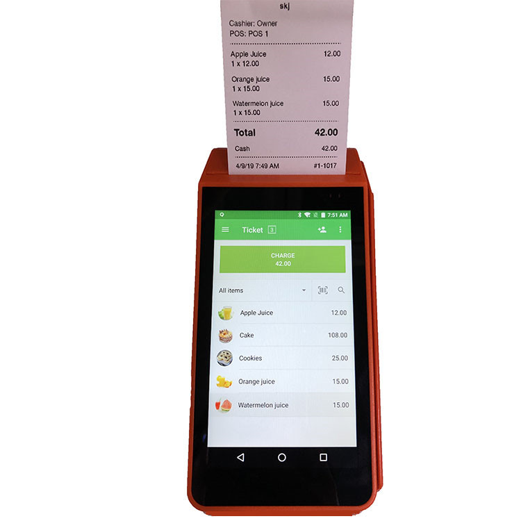 13% Off Handheld Android Pos Terminal With Thermal Receipt Printer For Printing Online Orders Free APP Available