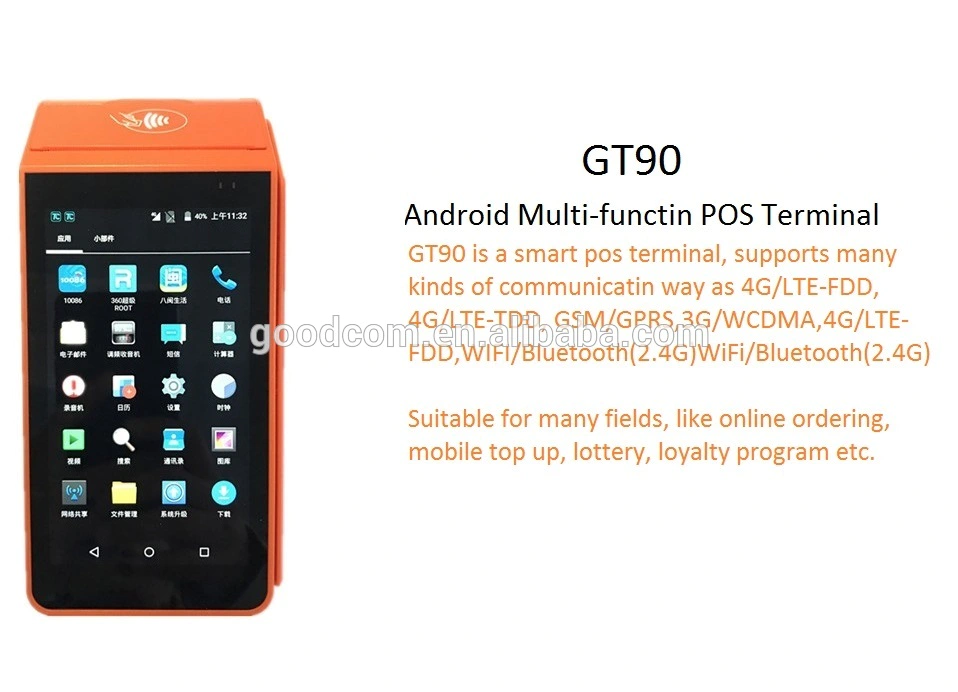 5inch Touch Display Screen and Android Operating system handheld POS terminal