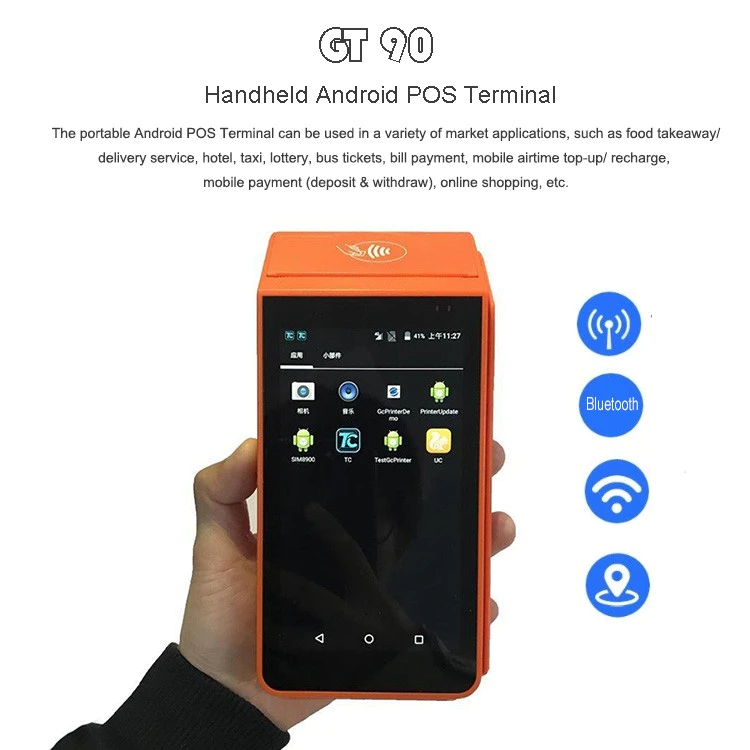 4G/3G/WIFI/Bluetooth Handheld Android Edc POS Terminal with Printer