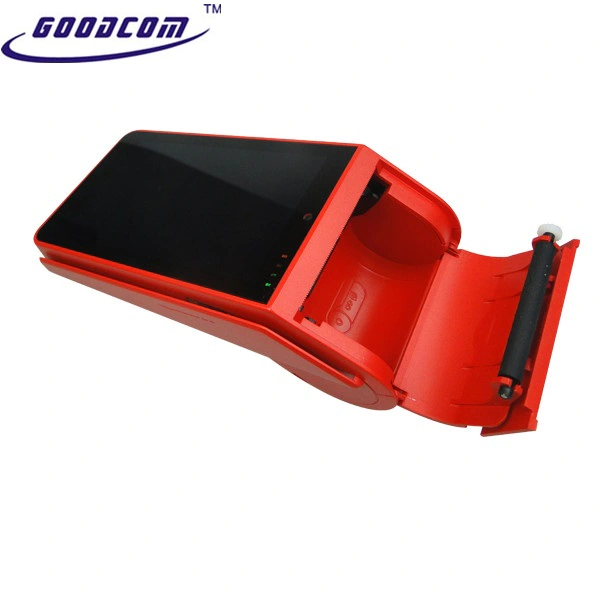 Supports Bar code and QR code scanner 4G android handheld pda device with built in thermal printer