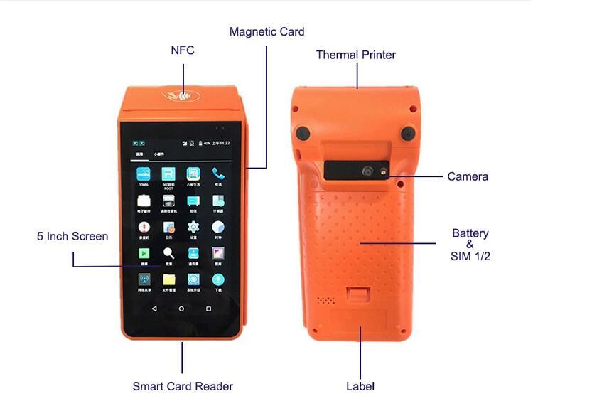 4G LTE Mobile Handheld NFC POS Systems Android for Bus Ticketing