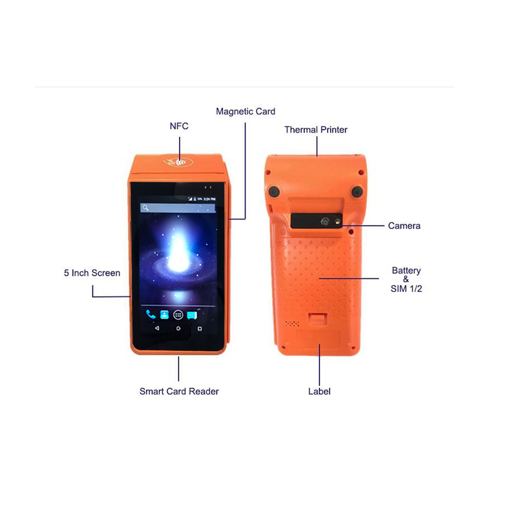 Android Handheld Parking lot Bus Ticketing Machine with Camera