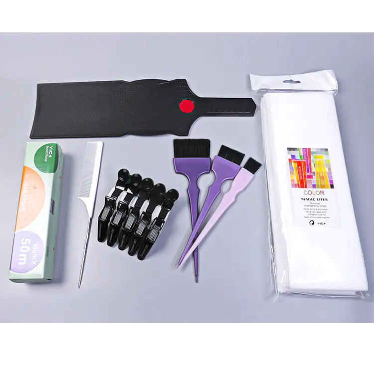 Custom Logo Highlight Brush Handle Hair Coloring Dyeing Kit Color Tint Applicator for Hair Dye Brushes
