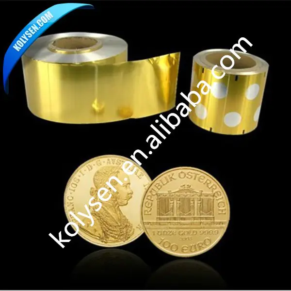 golden foil chocolate coin shape wrapper