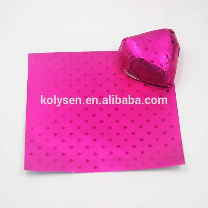 Colored foil wax paper for chocolate tablets wrapping