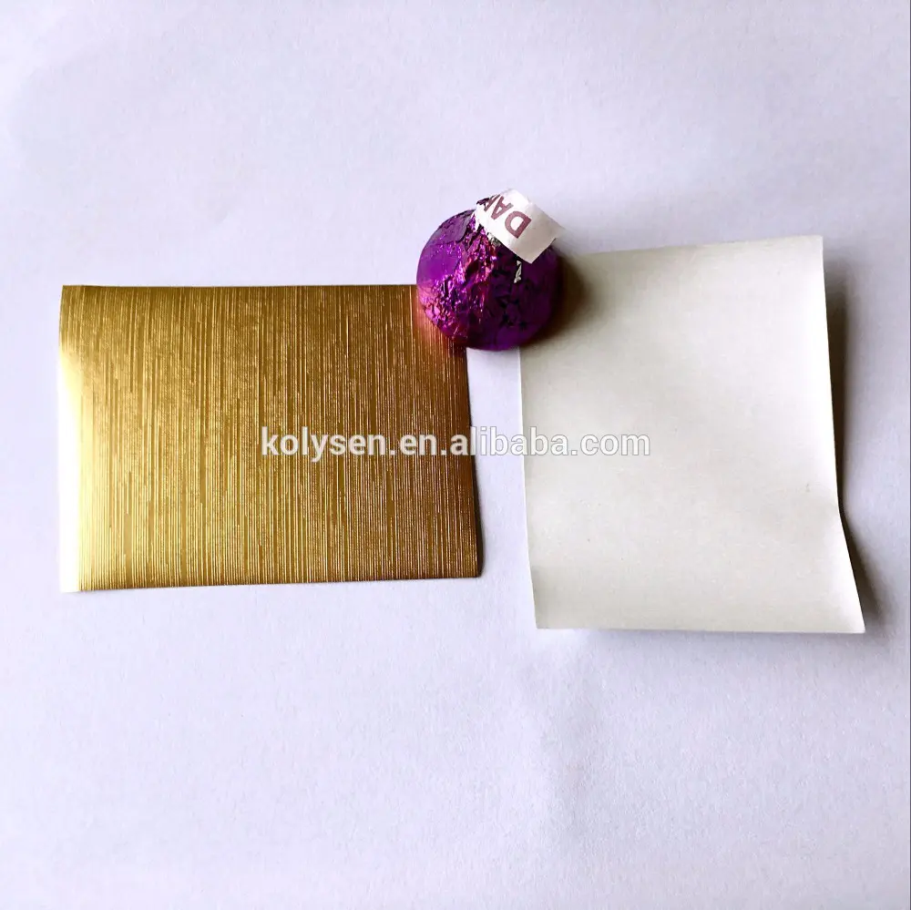 Custom printed Chocolate foil with paper on the back supplier in china