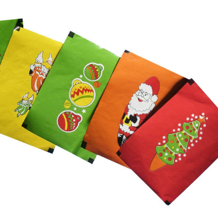 Custom Christmas design aluminum foil wrappers for chocolate wrapping
