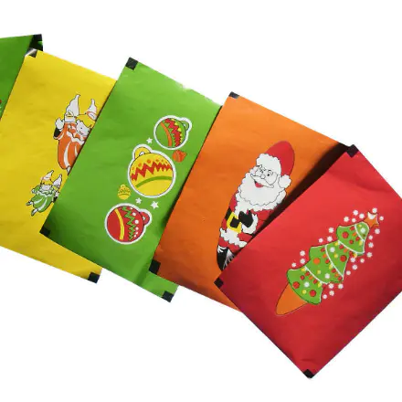 Custom Christmas design aluminum foil wrappers for chocolate wrapping