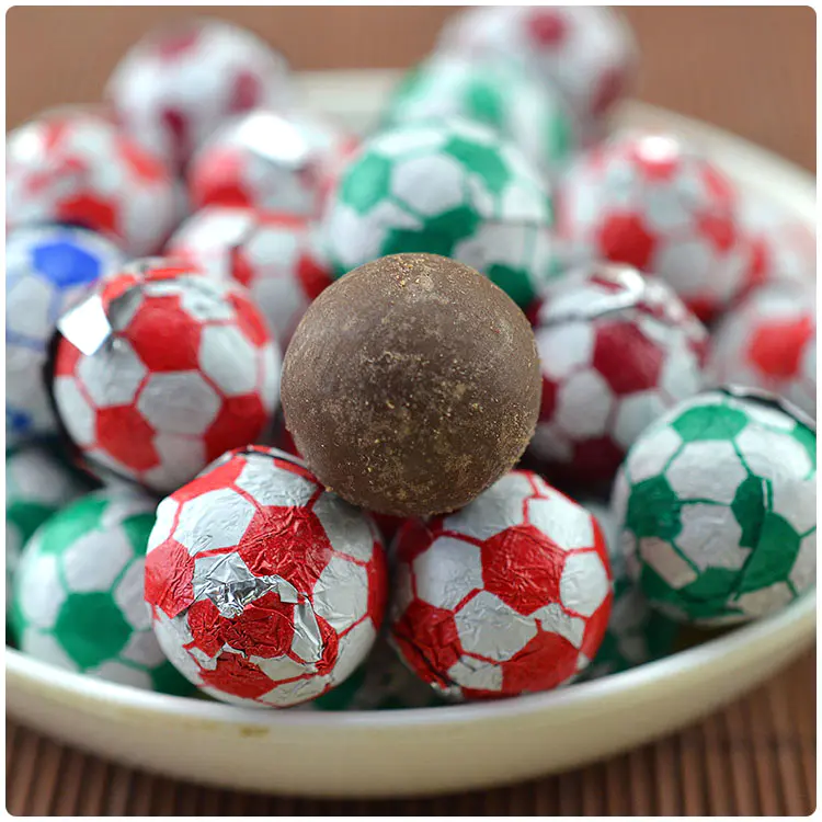 soccer printed aluminum foil roll for chocolate