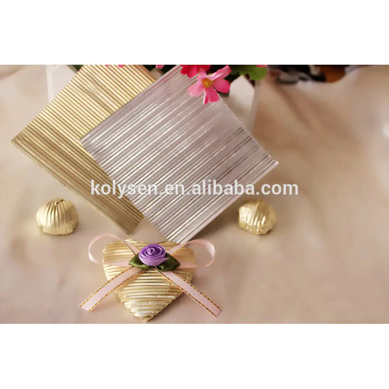 Chocolate candy wrap embossed and corrugated aluminum foil