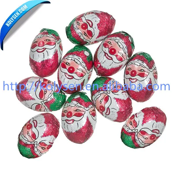 Santa Claus / Christmas printed aluminum foil for chocolate wrapping
