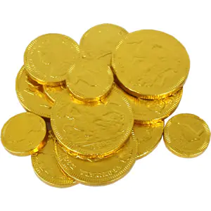 Customized gold foil chocolate coins wrapper