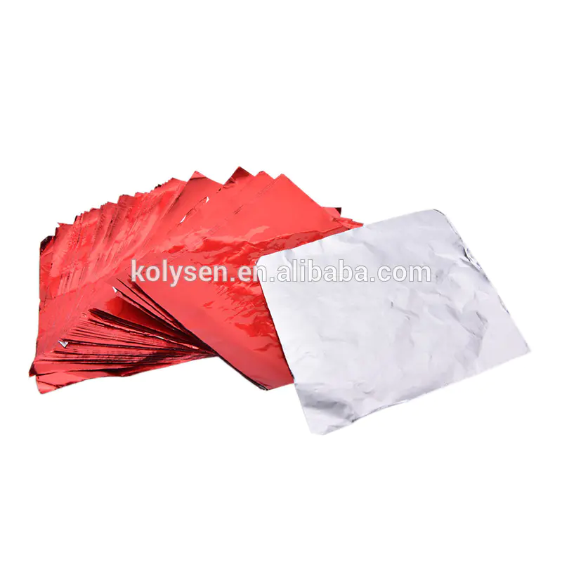 Custom printed food grade Chocolate wrapper aluminum foil sheets Export from China