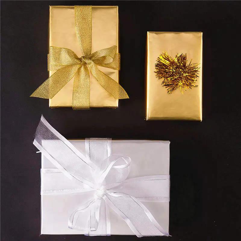 Gold Metallic Chocolate Bar Wrapping Foil Paper