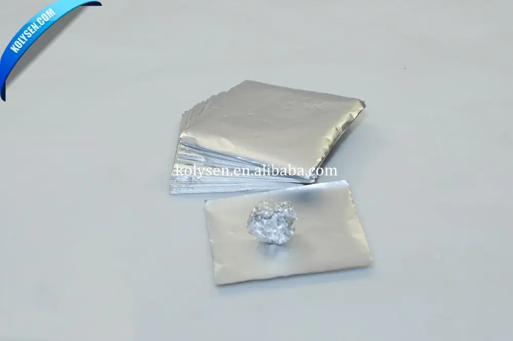 Custom silver colorchocolate aluminum foil