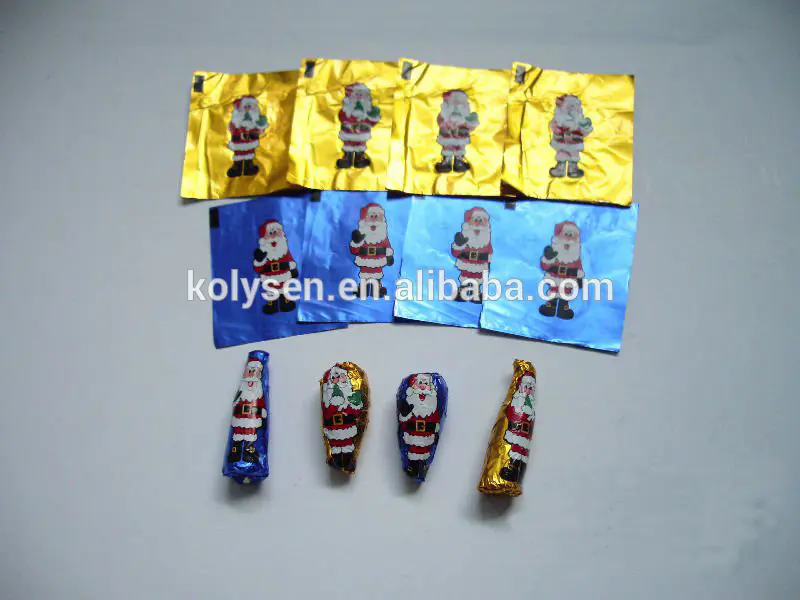 Christmas chocolate gift wrapping aluminum foil sheet
