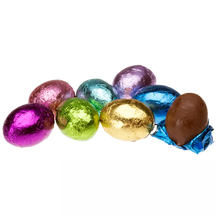 Custom Logo Printed chocolate use coloured foils for wrapping chocolates