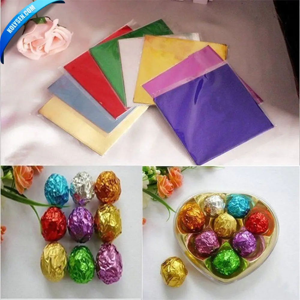 Custom Printed Chocolate Wrapping Foil, Custom Chocolate Foil Wrapper, Aluminum Foil