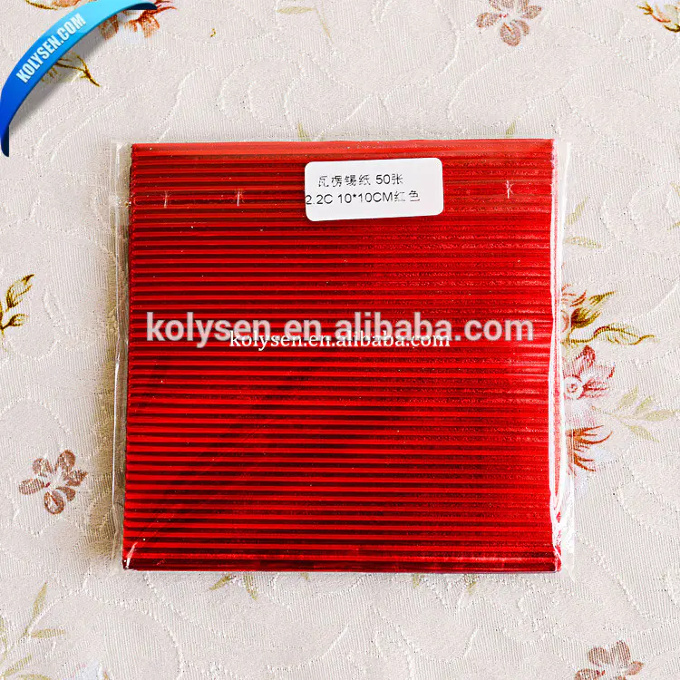 colorful corrugated chocolate aluminium foil wrapping