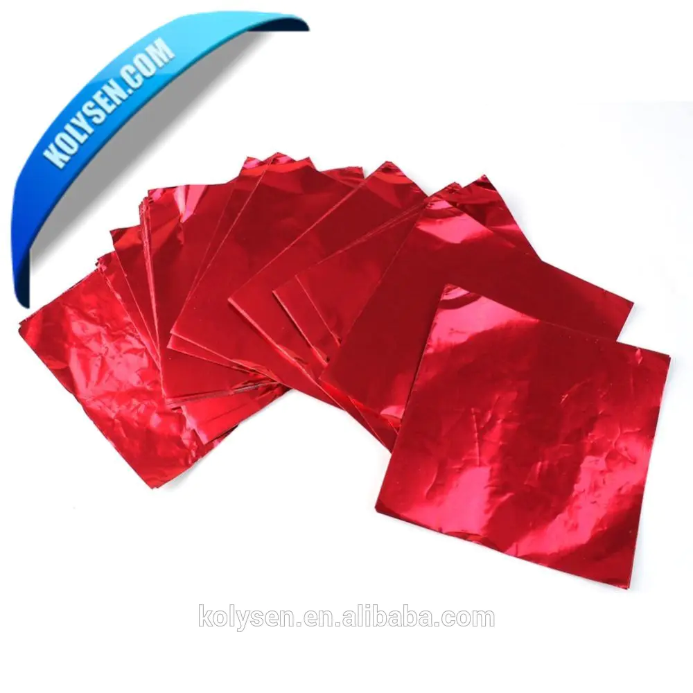 Red Square Sweets Chocolate Lolly Candy Package foil wrappers for hershey bars