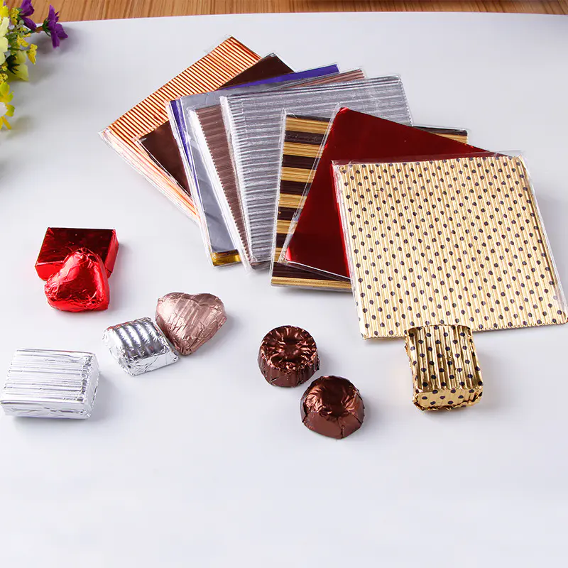colored corrugated aluminum foil for chocolate wrapping