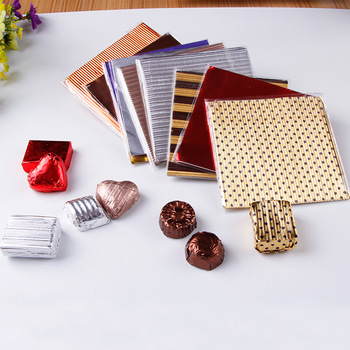 Food grade colored corrugated foil for chocolate wrapping