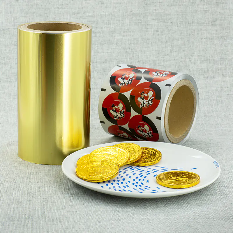 Customized gold foil chocolate coins wrapper