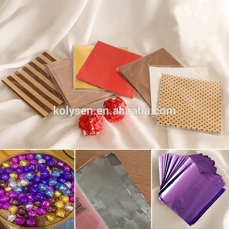 Candy chocolate wrapping pleated corrugated aluminum foil