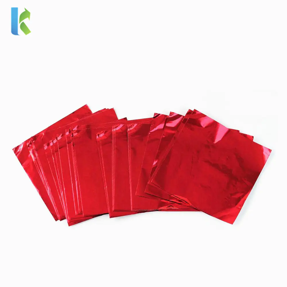 Red Aluminum Foils Paper Chocolate Candy Wrapping Foil