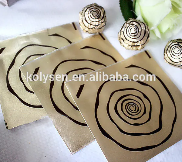 OEM printed foil laminated paper for chocolate wrap