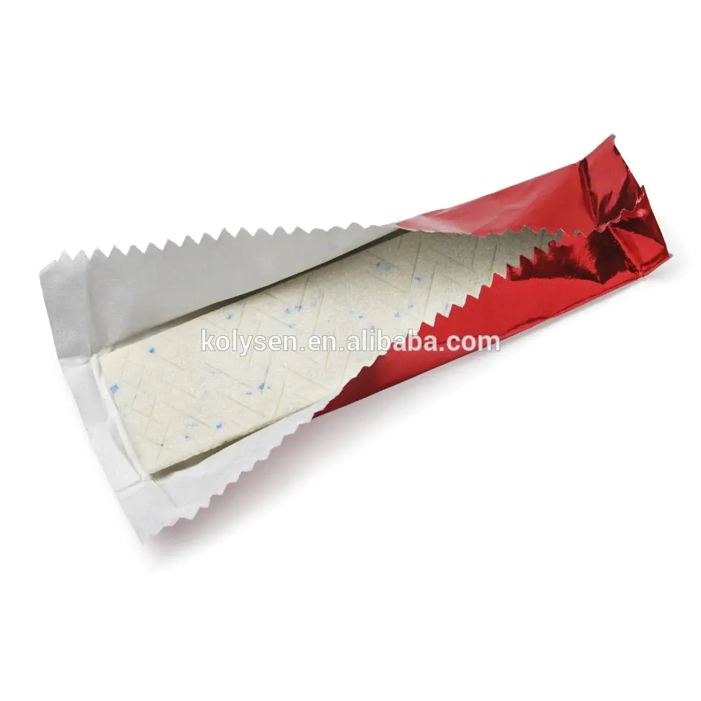 Colored wrapping aluminum foil chewing gum paper
