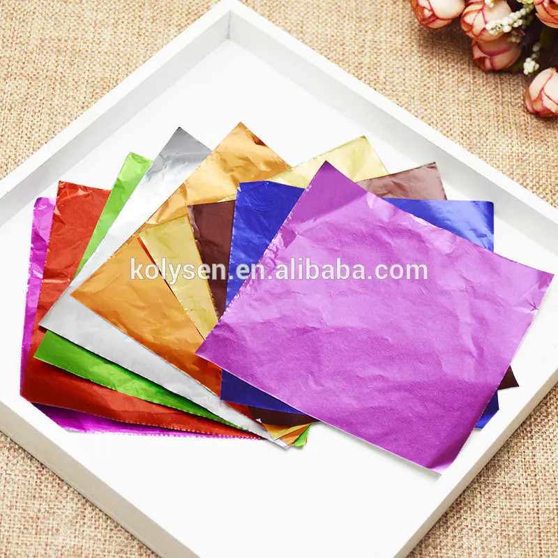 Colorful Chocolate wrapping foil sheet for Christmas Day