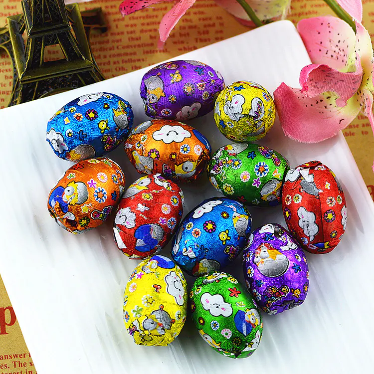 coloured tin foil for easter chocolates wrapping sheets